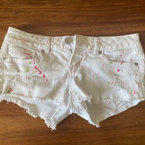 Distressed Festival Denim Shorts